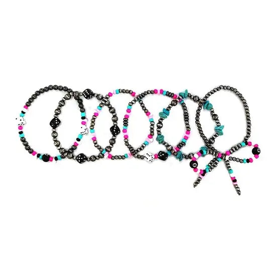 6 Strand Navajo Pearl Stretch Bracelet