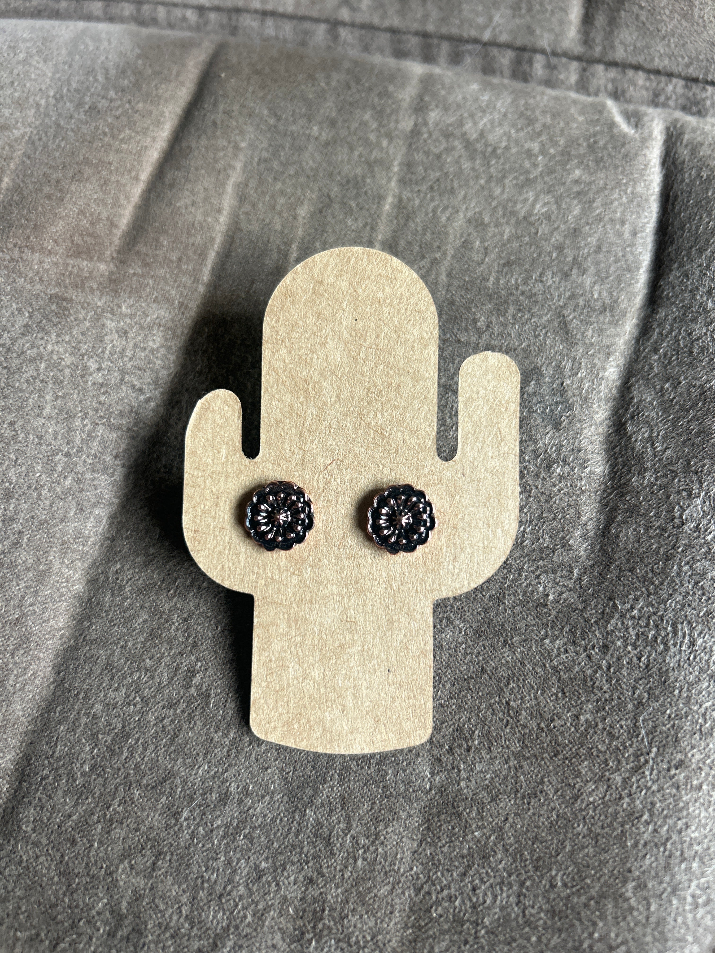 Round Silver Earrings-34