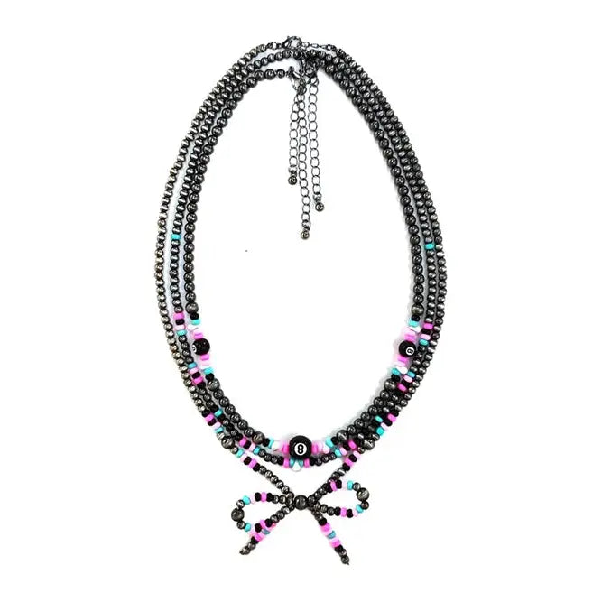 Western 3Layered Navajo Pearl Multi Theme Necklace