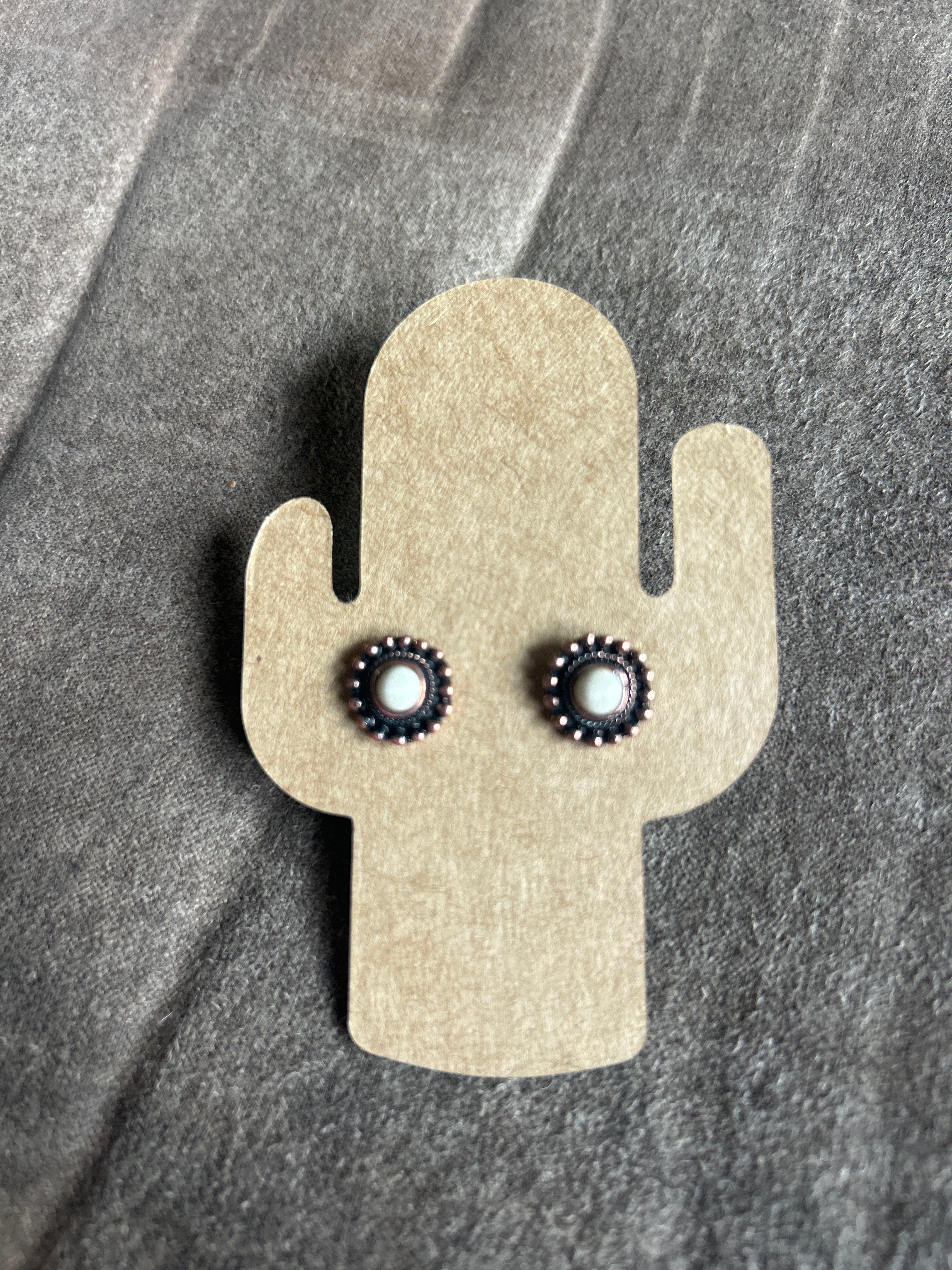 White Western Earrings-28