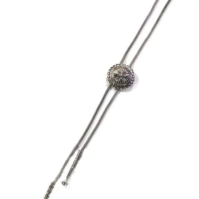 Western Concho Bolo Necklace