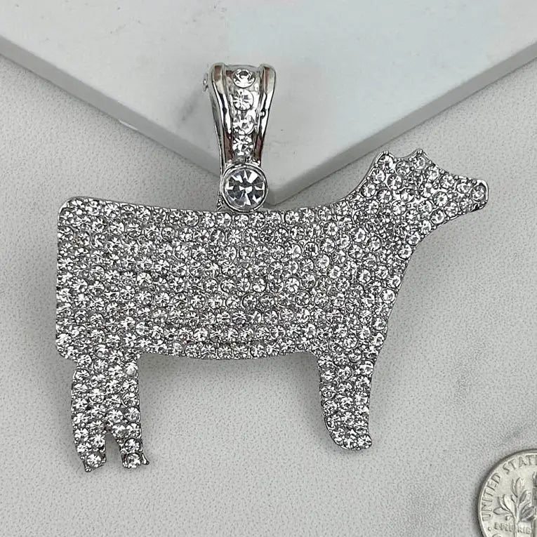 Crystal Cow Pendant