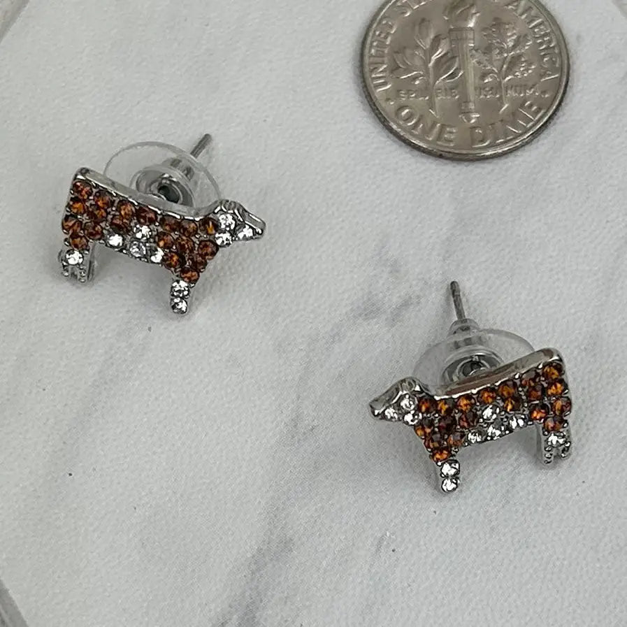 Cow Crystal Earrings