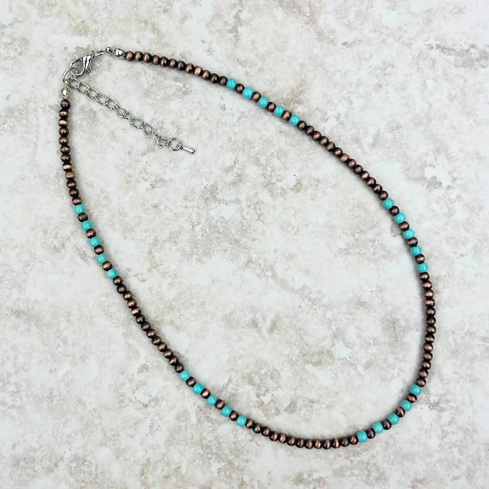 16" Navajo Pearl Bead Necklace