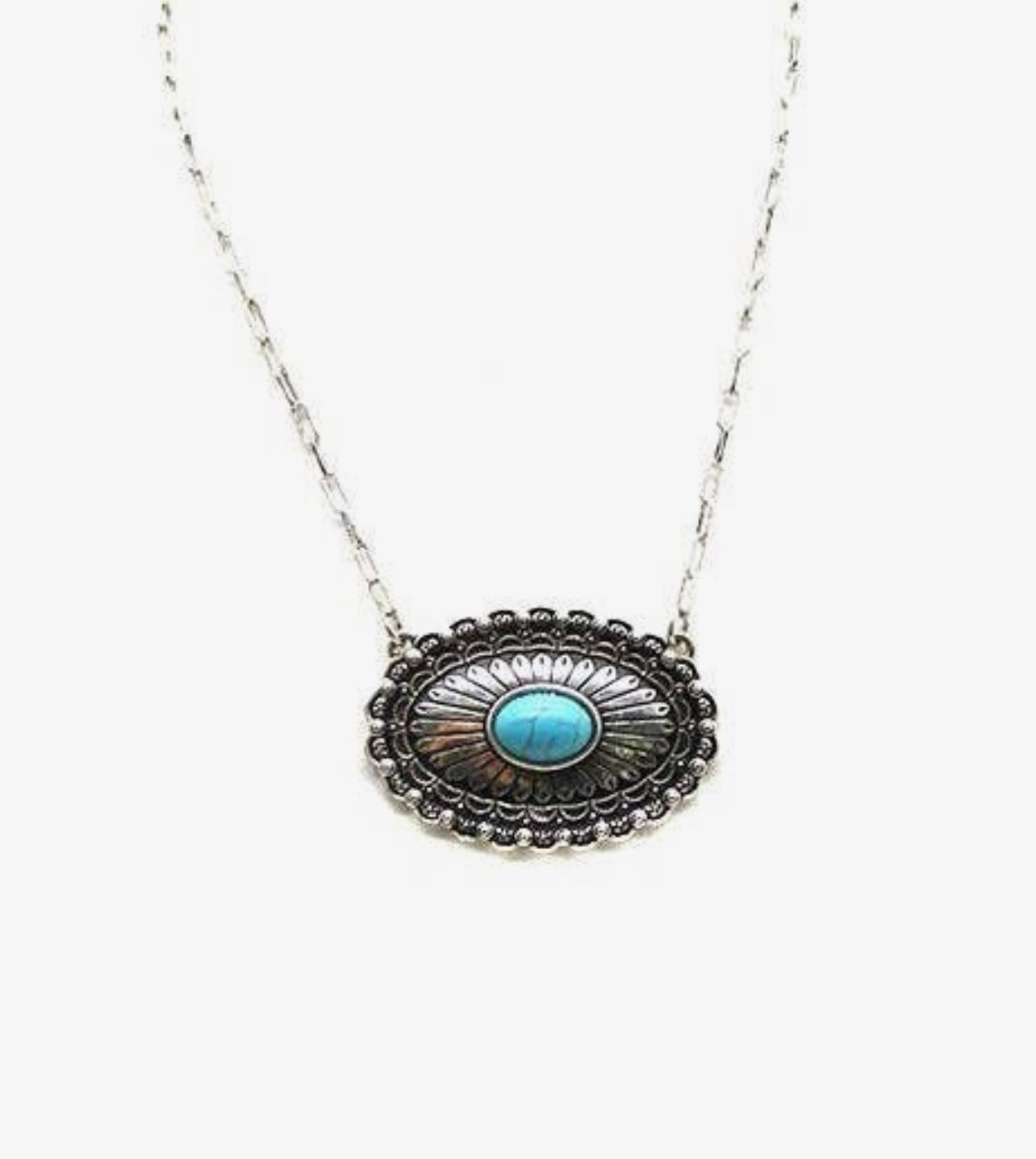 Oval Turquoise Necklace