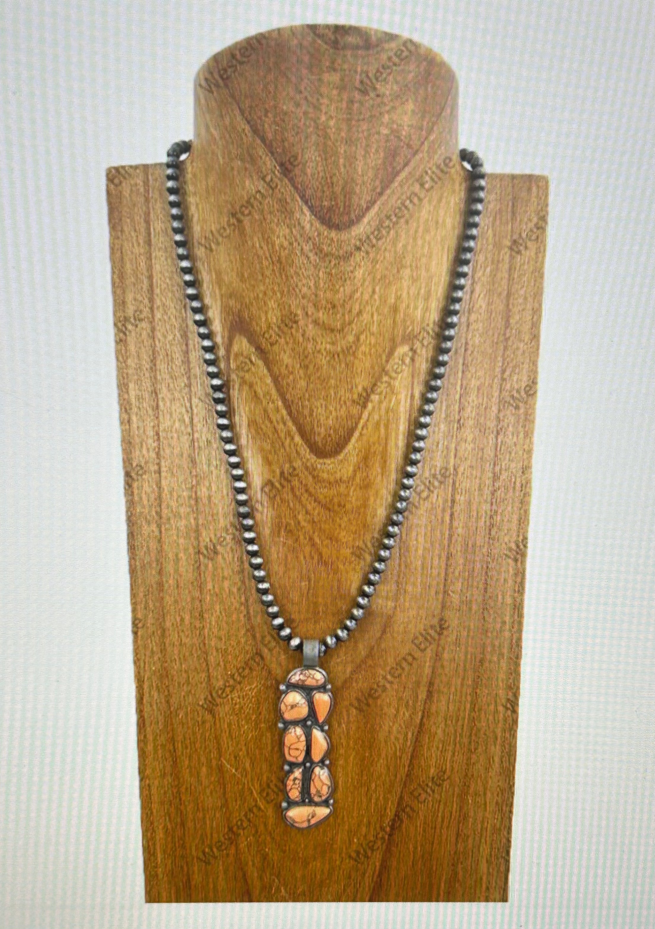 Orange Pendant Necklace