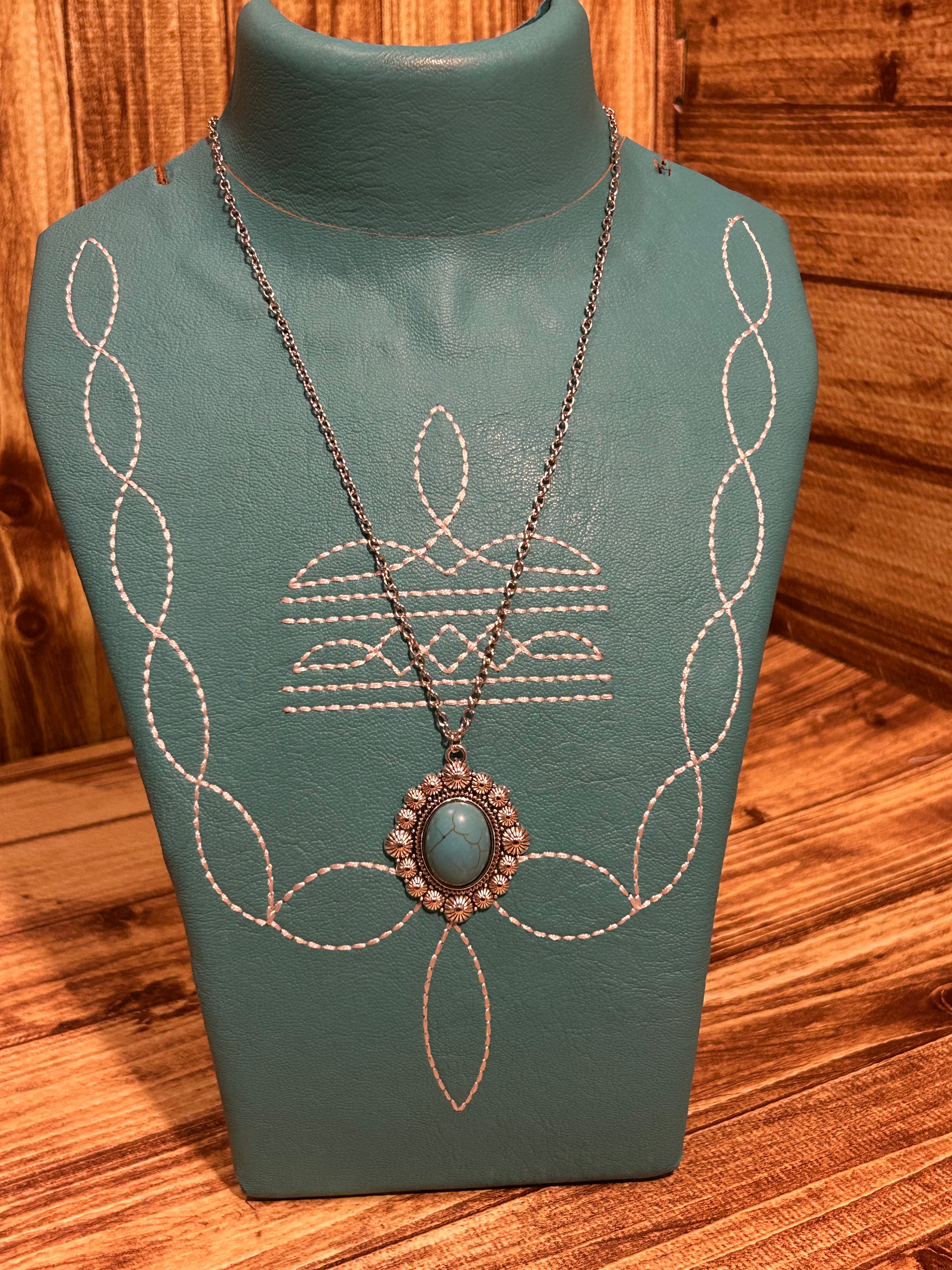 Oval Turquoise Necklace