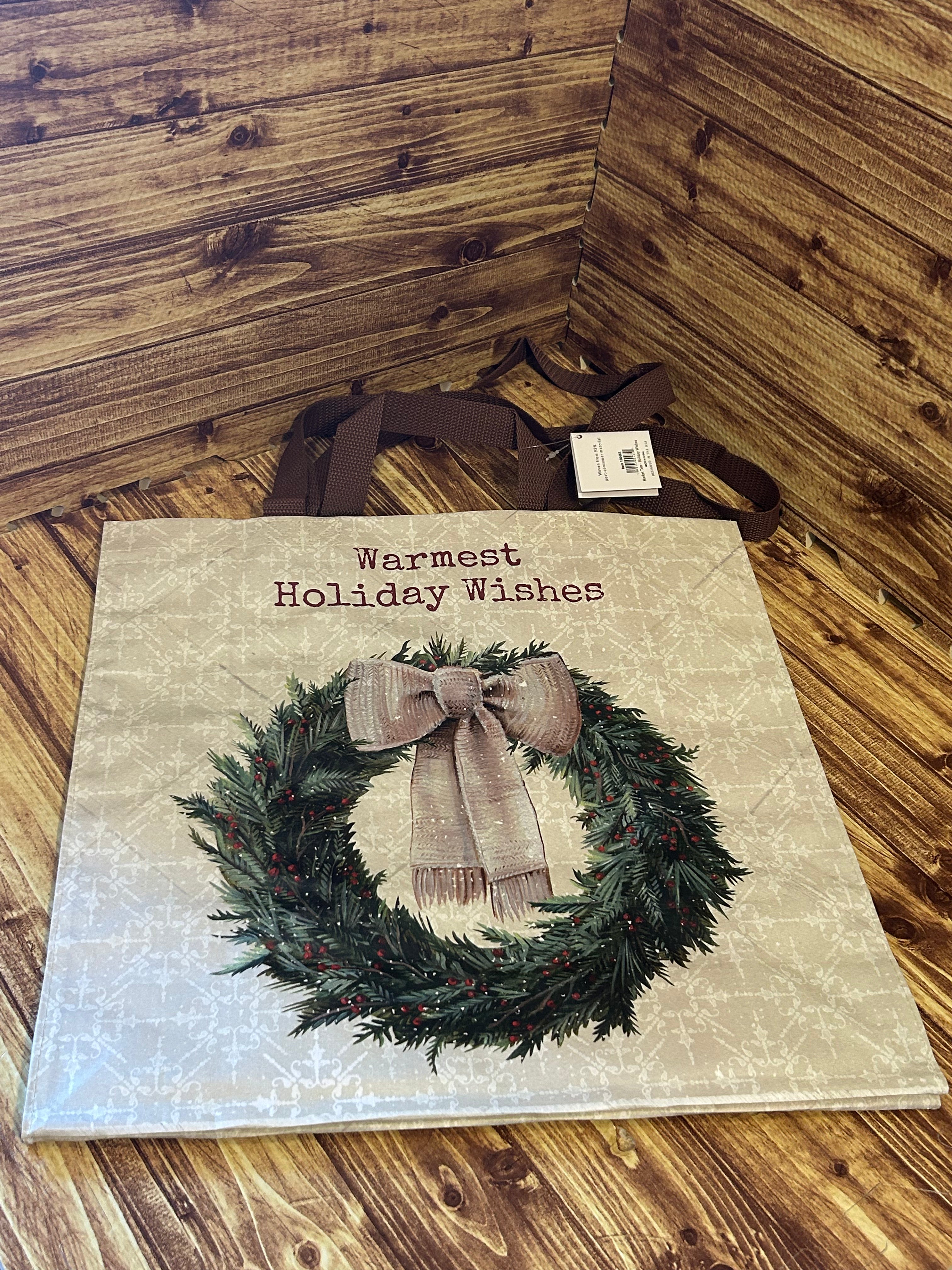 Double Sided Christmas Market Tote Bag