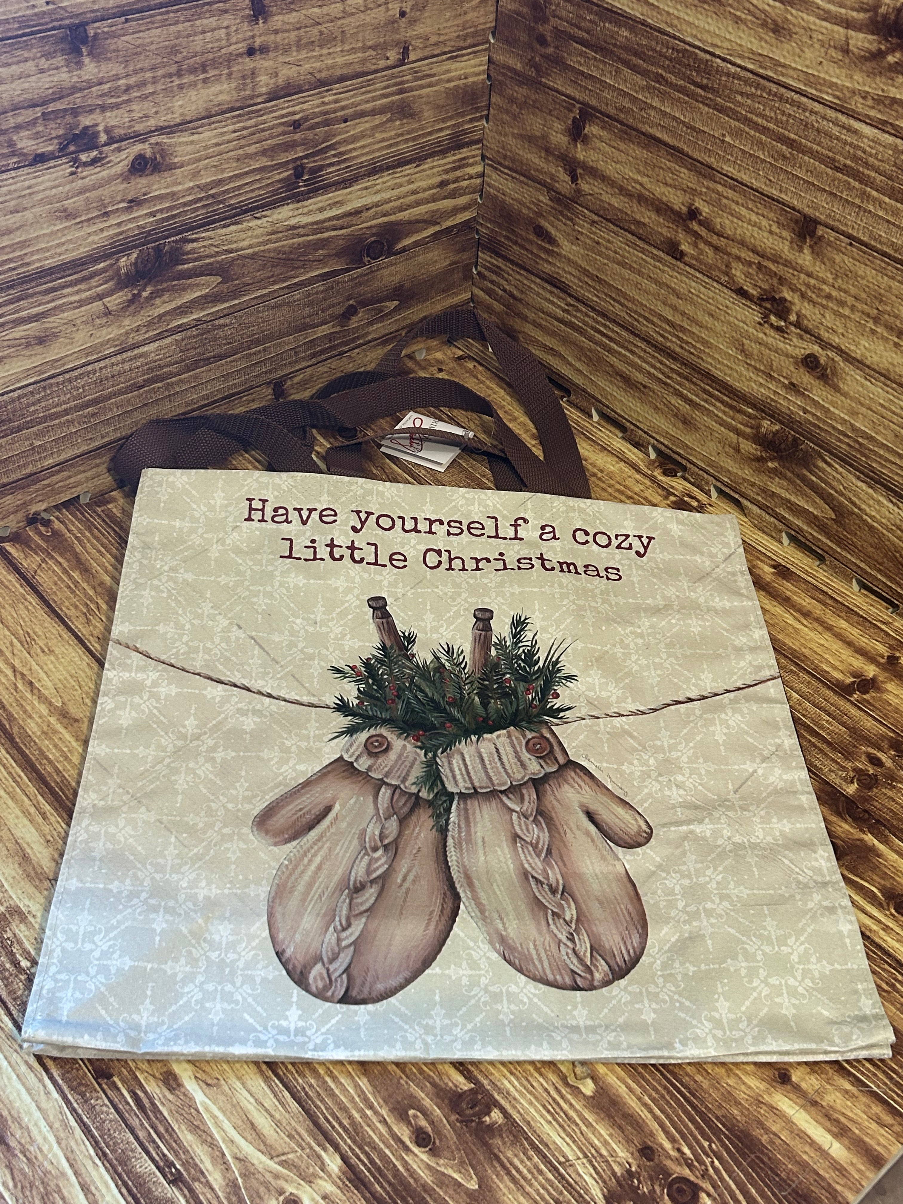 Double Sided Christmas Market Tote Bag