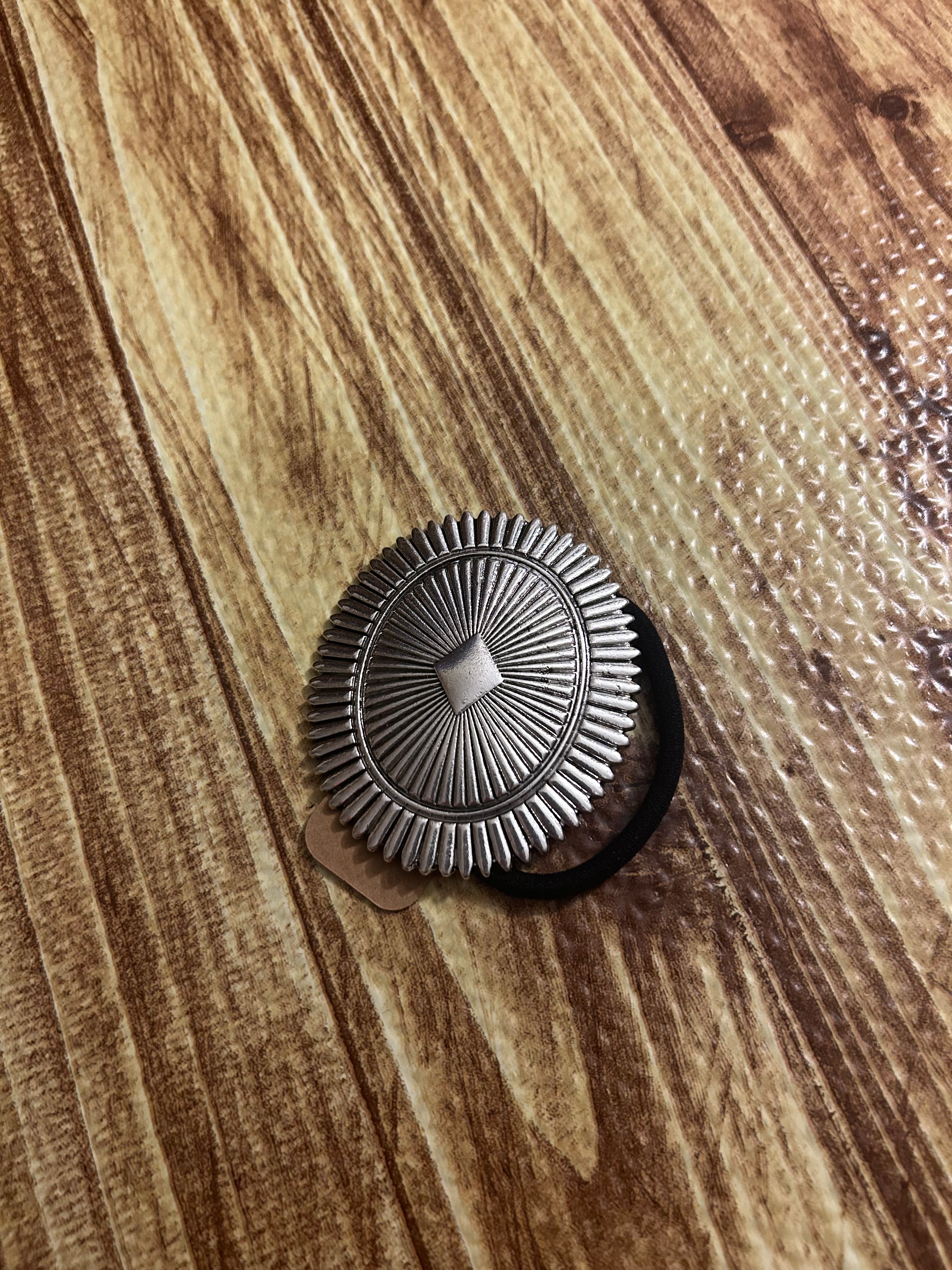 Western Style Concho Hair Tie