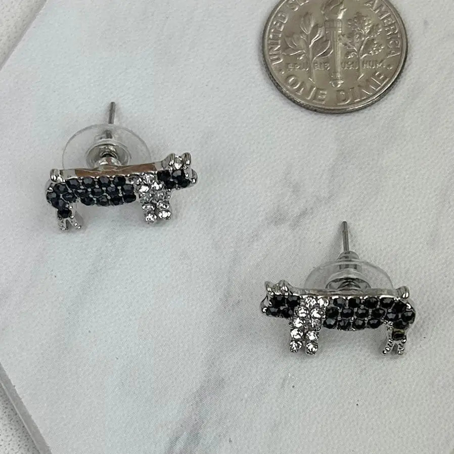 Crystal Pig Earrings