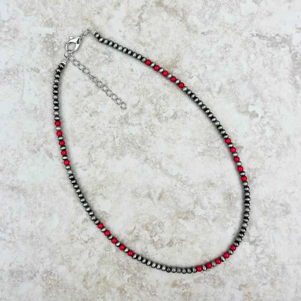 16" Navajo Pearl Bead Necklace