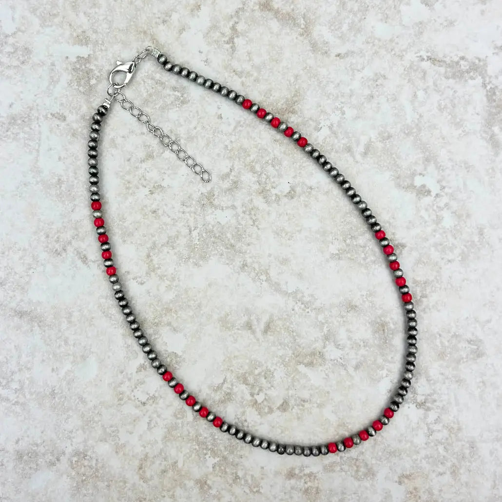 16" Navajo Pearl Bead Necklace